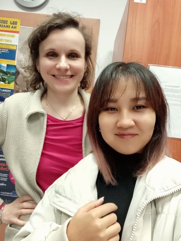 Last photo with my Erasmus+ student - Eliza Zhanyrbek KYZY